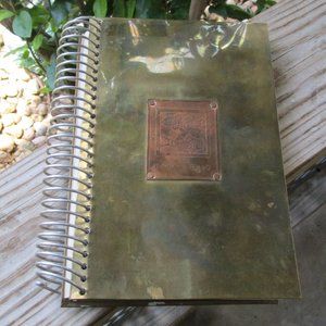 Vintage Brass & Copper Spiral Blank Notebook Journal Bombay Duck